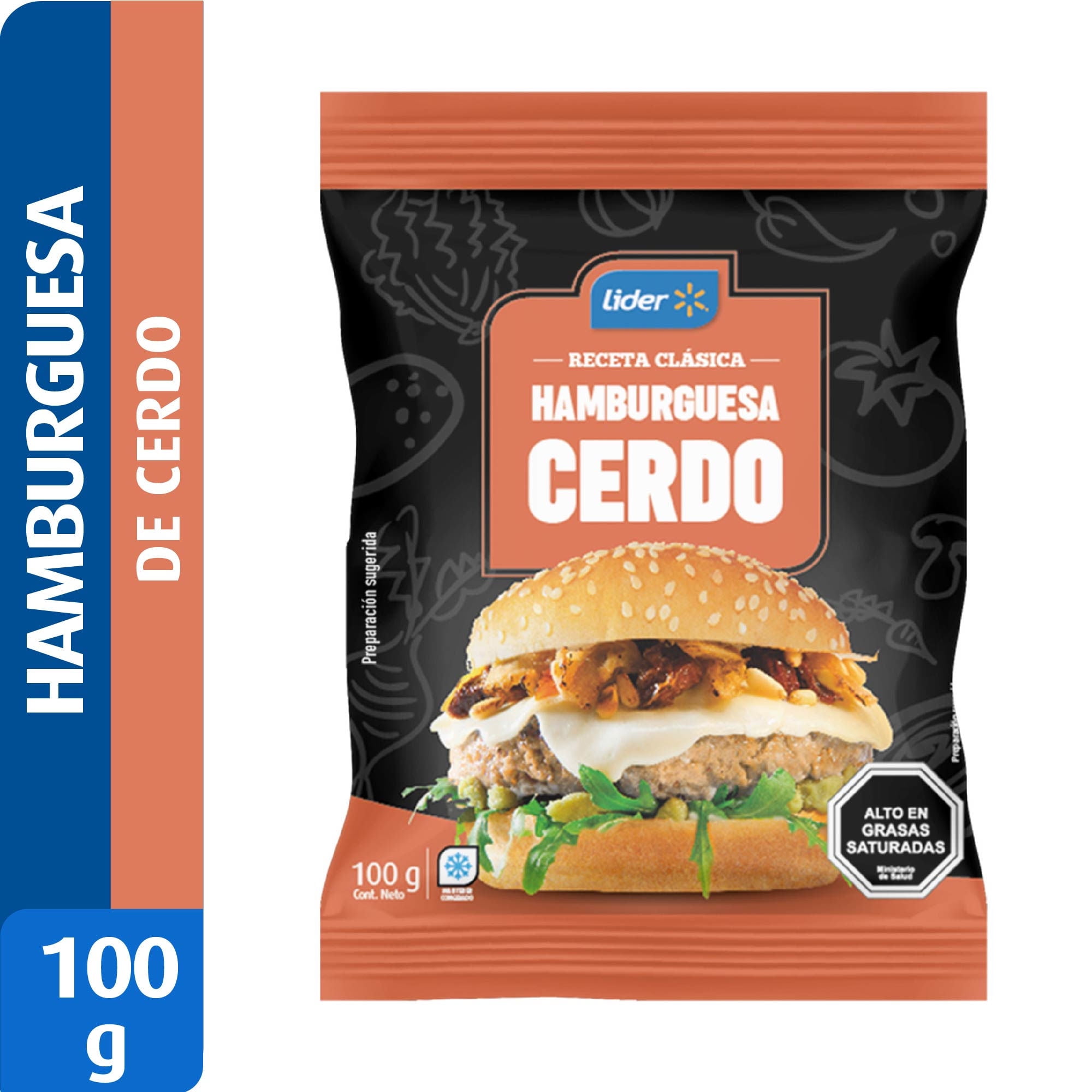 Hamburguesa De Cerdo 100 g Lider