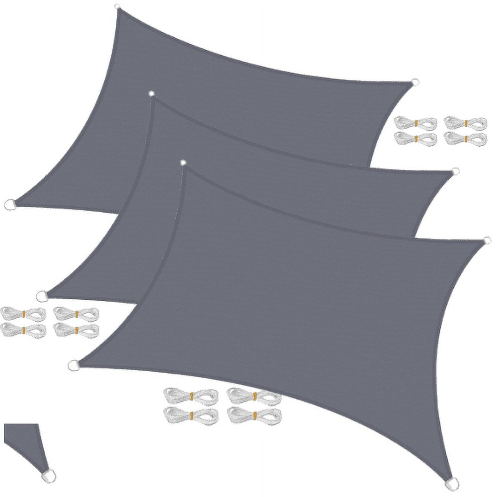 Britbox - Pack X3 Toldos Quitasol P-uv Rectangular 4x6 Mt Malla Gris