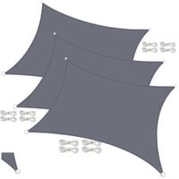 Britbox - Pack X3 Toldos Quitasol P-Uv Rectangular 4X6 Mt Malla Gris
