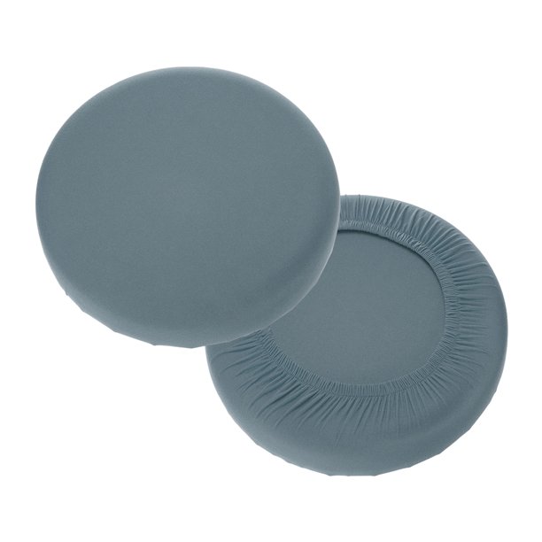 Uxcell 2 Paquete de Fundas para Taburetes Redondas 11-15" Lavables a Prueba de Polvo con Elástico Fluorescente Gris Oscuro