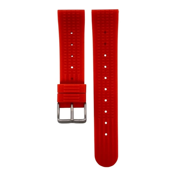 Correa Reloj Silicona R24 Variedad de colores - 22mm rojo 22