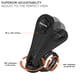 thumbnail image 3 of Soporte para manillar de motocicleta Rokform V2 22-38 mm negro, 3 of 5