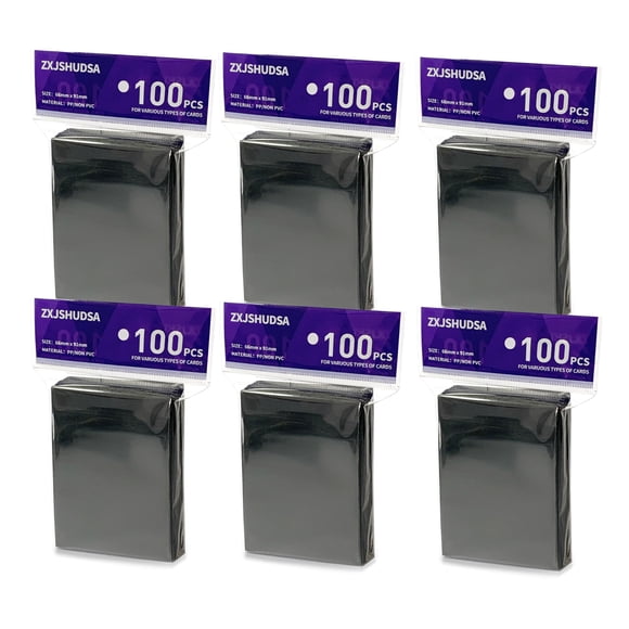 Fundas para cartas ZXJSHUDSA 66x91 mm negro mate 600 uds