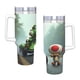 thumbnail image 4 of Yoshi Vaso aislado de acero inoxidable con asa, diseño temático, regalo para familia, amigos y fans; incluye pajita y encaja en el portavasos estándar, 40 oz, 4 of 6