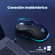thumbnail image 3 of Mouse Dual Inalámbrico-cable Gamer Profesional Negro Luz Rgb, 3 of 7