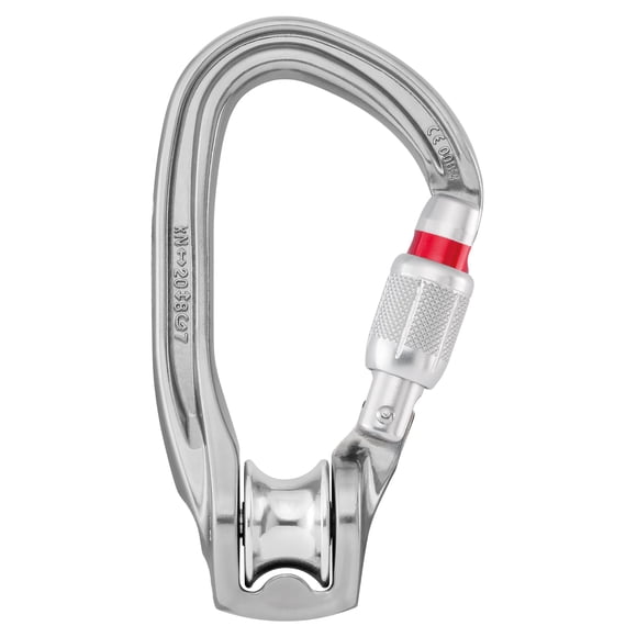 Polea PETZL Pro Rollclip Z de aluminio con cierre de rosca, 2 x 2,4 kN
