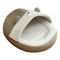 Ioensy - Cama Cueva Para Mascotas, Lavable, Cálida, Nido Semicerrado Para Gatos, Perros, Gatitos Y Gatos, L, Gris