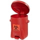 thumbnail image 2 of Bote de basura Eagle de 6 galones Biohazard con tapa que se acciona con el pie, rojo, 2 of 3