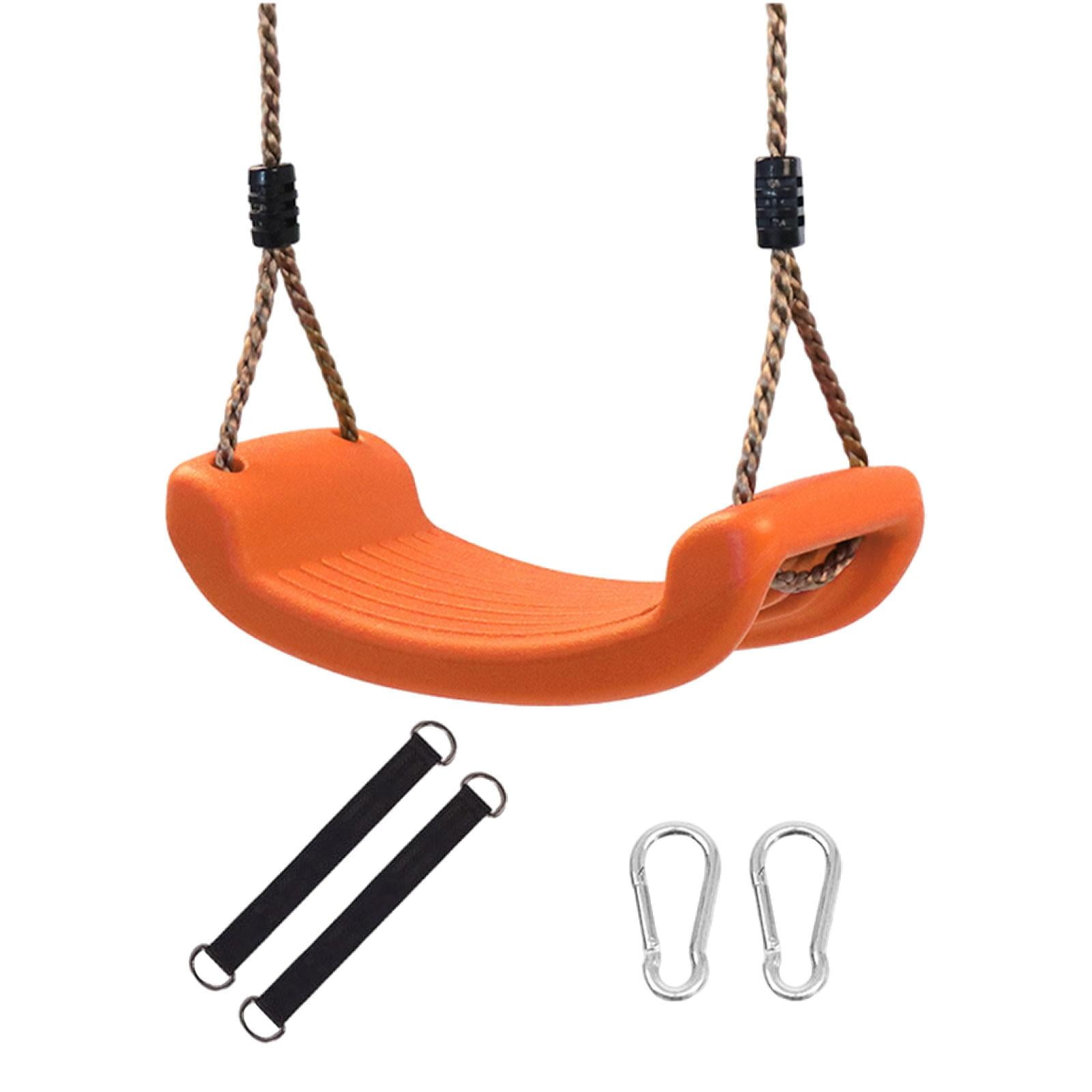 Ioensy - Asiento De Columpio Antideslizante Con Tablero Curvo, Columpio Para Patio, Jardín, Color Naranja
