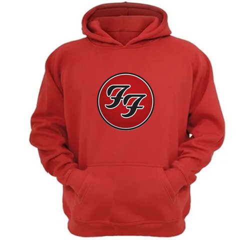 Genérico - Polerón Canguro Foo Fighters Rojo Talla S Unisex