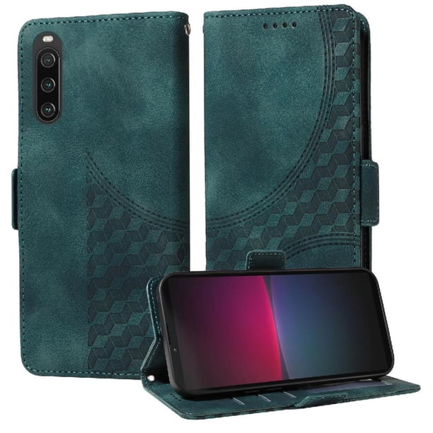 Carcasa FOXDOCK Sony Xperia 10 IV de cuero PU, diseño acolchado clásico, protección contra caídas y rayones