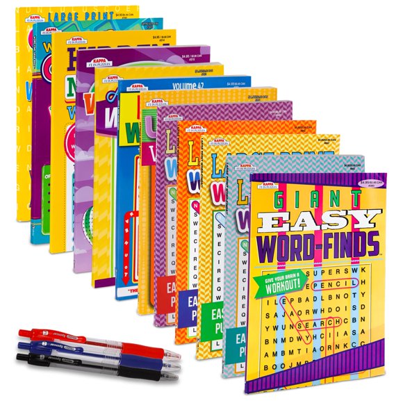 Rompecabezas Wordsearch Paquete De 12 Unidades Para Adultos