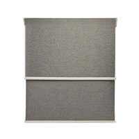 Guiza - Cortina Roller Blackout 2 Paño 240 Cm Altura Doble Con Visillo Sin Cenefa