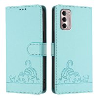 Funda Tipo Cartera Foxdock Para Motorola Moto G Stylus 2022 4G Con Soporte, Ranuras, Rfid, Diseño De Gato