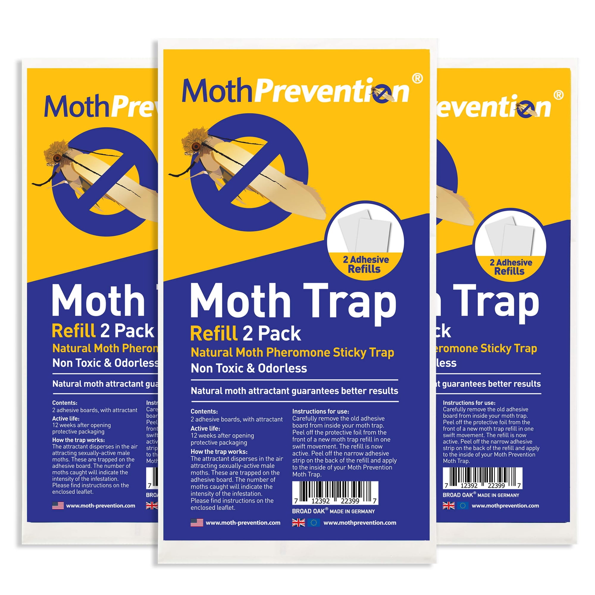 Mothprevention - Tiras De Repuesto Para Trampas Para Polillas, 6 Tiras, Antipolillas
