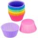 thumbnail image 3 of Paquete de 12 moldes reutilizables para muffins de silicona antiadherente de grado alimenticio, 3 of 7