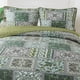 thumbnail image 3 of Juego de colcha acolchada NEWLAKE Queen de algodón bohemio verde, 3 of 8