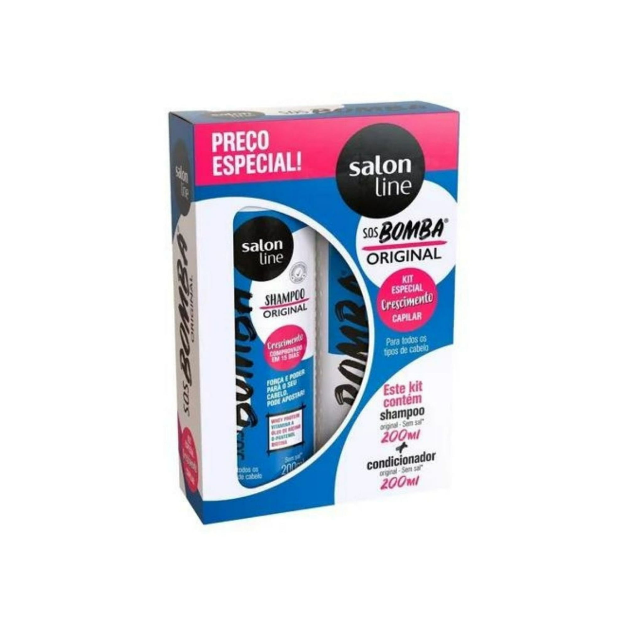 Salon Line - Kit Bomba Shampoo + Acondicionador 200 Ml