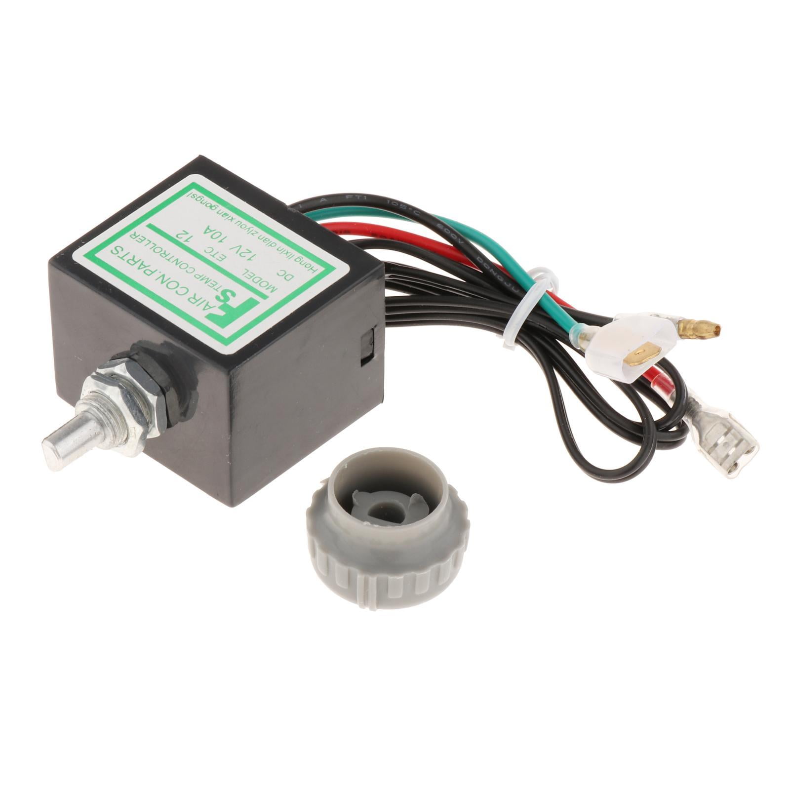 Magideal - Interruptor De Termostato Electrónico Para Aire Acondicionado 10a Interruptor De Controlador De Control De Temperatura/accesorios Interruptor 12v