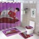 thumbnail image 1 of George encoge-theme 4-Piece Shower Curtain Set with Rugs, Waterproof Bathroom Decor Set Includes Bath Mat, U-Shaped Rug, Toilet Lid Cover and Curtain with Hooks, 1 of 6