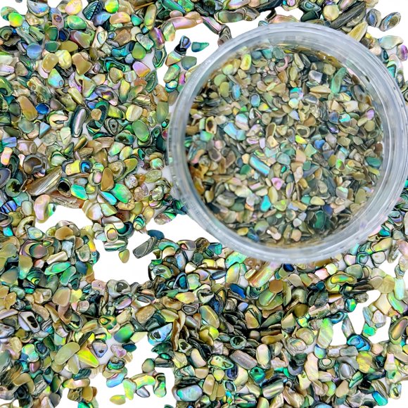 Fragmentos de concha GOMMO 57 g de abulón triturado para incrustaciones