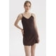thumbnail image 1 of Polera Peto Mujer Pabilo Escote Con Encaje Café Oscuro, 1 of 4