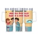thumbnail image 1 of La Señorita Polly Tenía una Muñeca Vaso aislado de acero inoxidable con asa, diseño temático, regalo para familia, amigos y fans; incluye pajita y encaja en el portavasos estándar, 40 oz, 1 of 6
