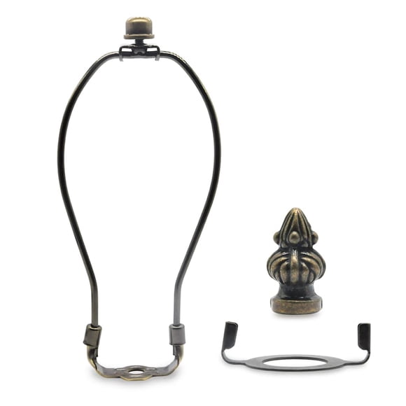 Arpa para pantalla de lámpara QVQCWD 20 cm bronce, 2 remates