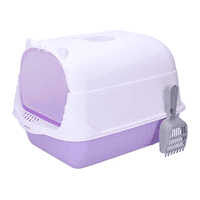 Arenero Sanitario Para Gato Belug Cerrado Con Pala Color Violeta