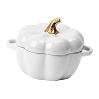 Bothyi - Vajilla Con Forma De Calabaza, Bonita Con Mango De Doble Oreja Para Fiesta, Hogar, Halloween, Color Blanco