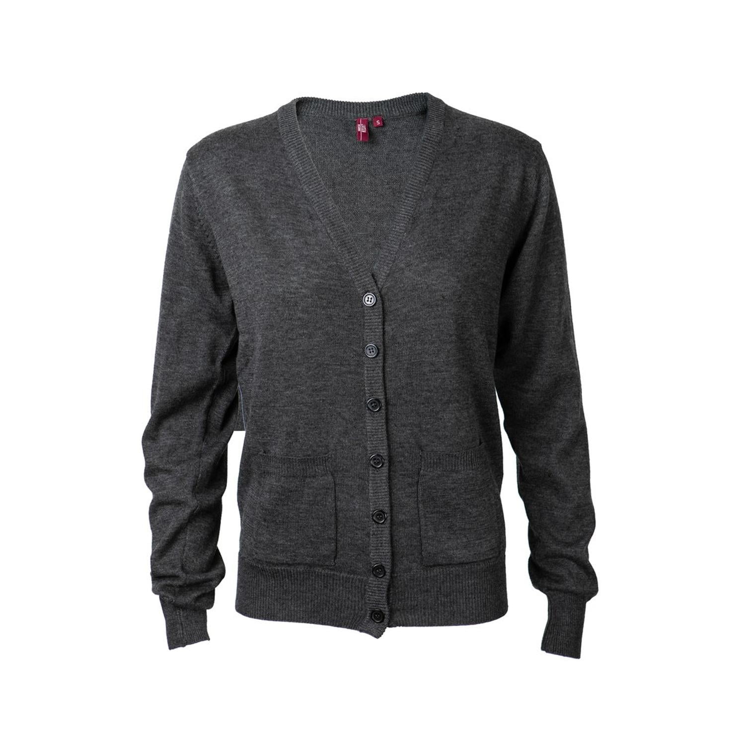 Jayson - Cardigan Manga Larga Mujer Gris Oscuro M