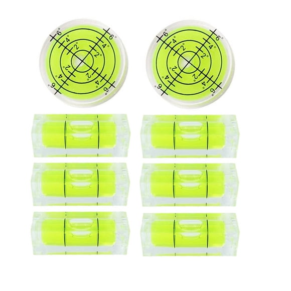 Juego de niveles de burbuja LAIESYA de 8 piezas, mini herramientas acrílicas