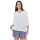 thumbnail image 1 of Blusa Mujer Cuello V Manga Globo Blanco Corona, 1 of 5
