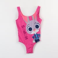 Traje De Baño Niña Rosado Hopps Zootopia Disney
