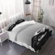 thumbnail image 1 of 3pcs V Black and White Theme Duvet Cover Set - Includes Duvet Cover + Pillowcase No Insert Included, 1 of 1