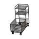 thumbnail image 2 of Carrito De Servicio Debajo Del Escritorio, Carrito Móvil Con Ruedas Para Vestidor, Estilo Rústico, Color Negro, Tres Capas, 2 of 5