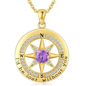 Collar Heshpaws Compass Necklace Mujer