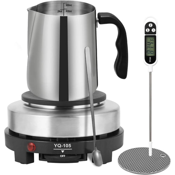 Kit para hacer velas SAEUYVB 900 ml placa calor 500 W acero