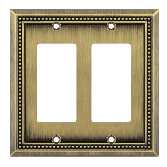 Placa de pared Henne Bery doble decorativa en latón antiguo