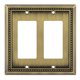 thumbnail image 1 of Placa de pared Henne Bery doble decorativa en latón antiguo, 1 of 7