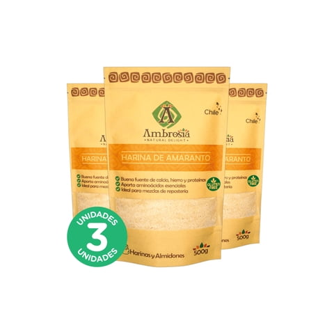Ambrosia Spa - Pack 3, Harina De Amaranto 500Gr