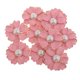 thumbnail image 1 of 10 Uds. Botón De Flor De Diamantes De Imitación De Perlas Adornos Planos De Cristal Decoración Rosa + Perla, 1 of 5
