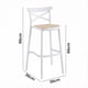 thumbnail image 5 of Taburete Crossback Danubio 66cm Piso Bar O Terraza Apilable Blanco, 5 of 8