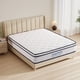 thumbnail image 2 of 10 Inch King Size Medium Firm Mattress, Memory Foam with Pocket Springs for Back Pain Relief & Pressure Relief, Cooling Antibacterial Cover, CertiPUR-US Certified, White(75.98"x 79.92"x 9.84"), 2 of 3