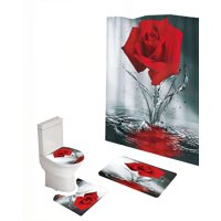 Genérico - Set De 4 Piezas Para Baño Con Estampado 12