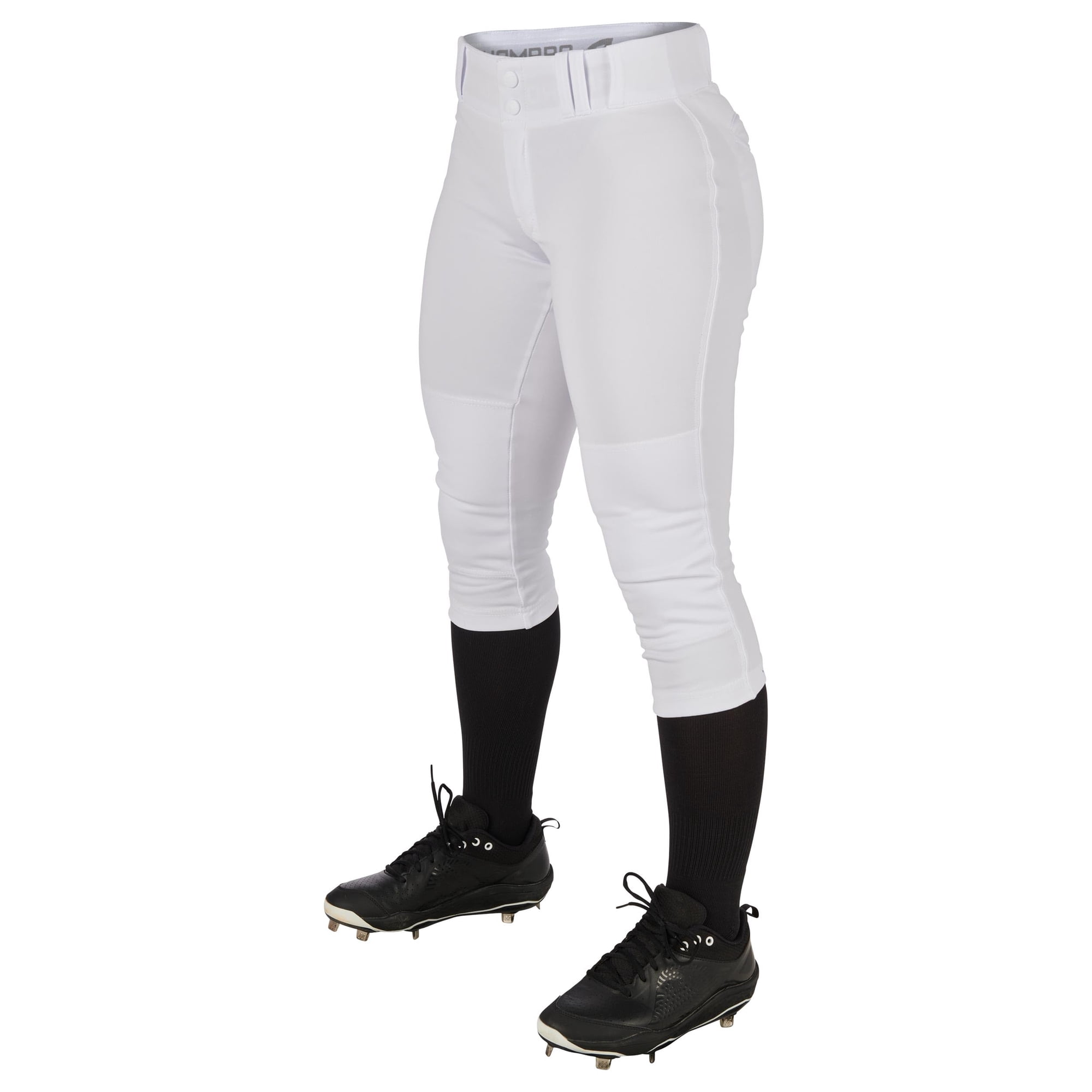 Pantalón De Softball Champro Tournament Traditional De Talle Bajo Blanco