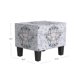 thumbnail image 5 of Ottoman de almacenamiento Benzara ISHI blanco con estampado azul 45 x 56 x 45 cm, 5 of 5