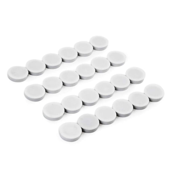 Imanes decorativos Bullseye Office tipo diana blancos de 2,5 cm (paquete de 24)