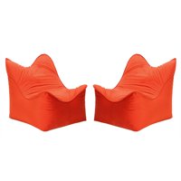 Bodevir - Set Pouf Potter 1C Felpa Naranjo