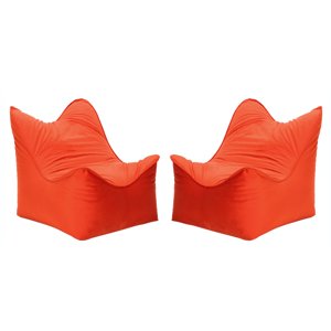 Bodevir - Set Pouf Potter 1C Felpa Naranjo